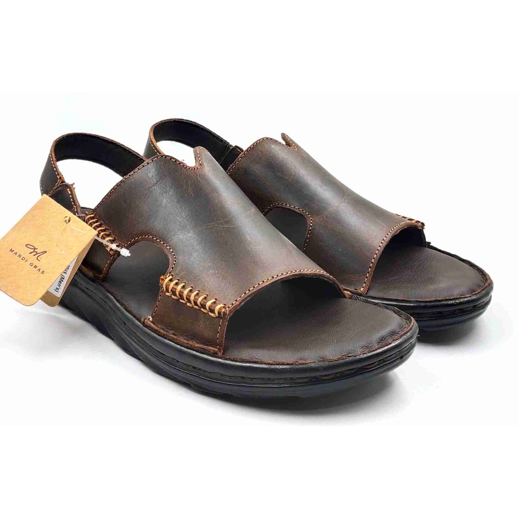 6491: Mardi Gras Brown Atlas Cut-Out Slingback Sandal 