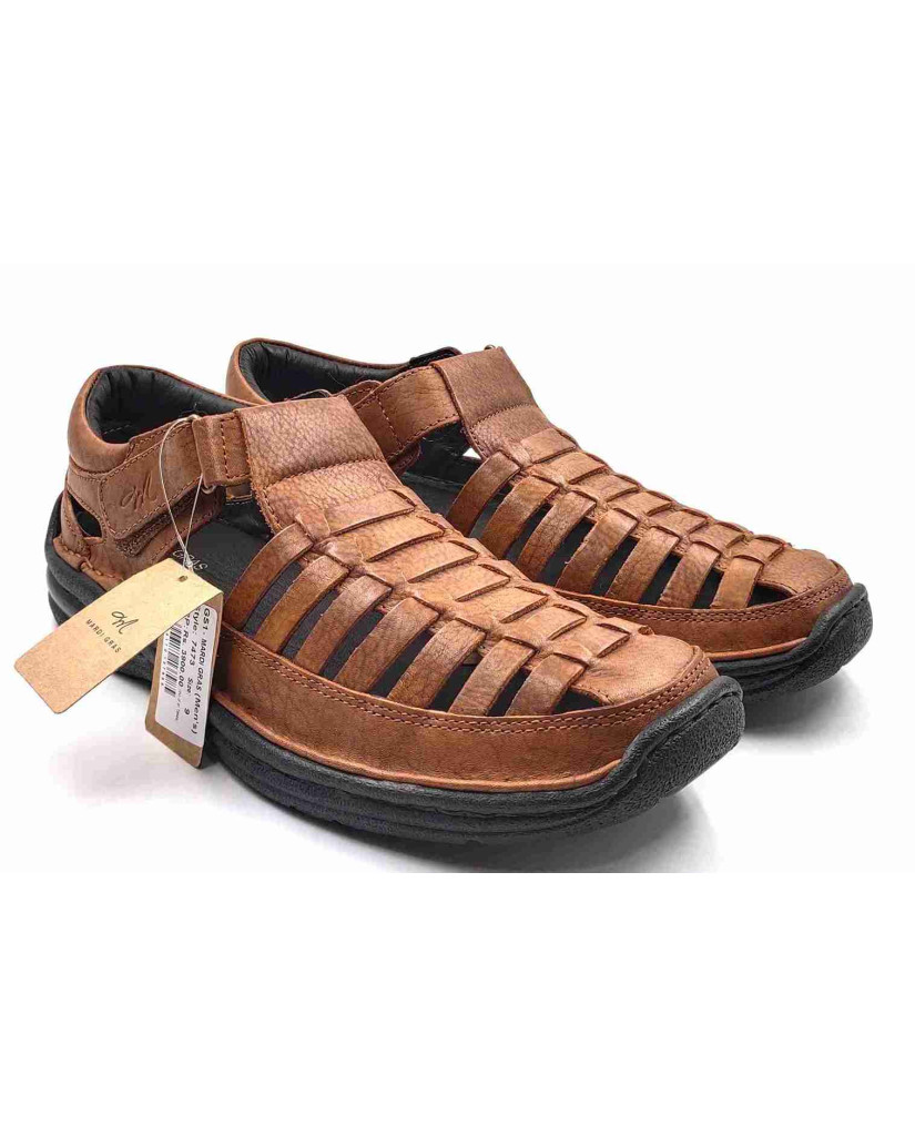 7473: Mardi Gras Tan Roman Sandal