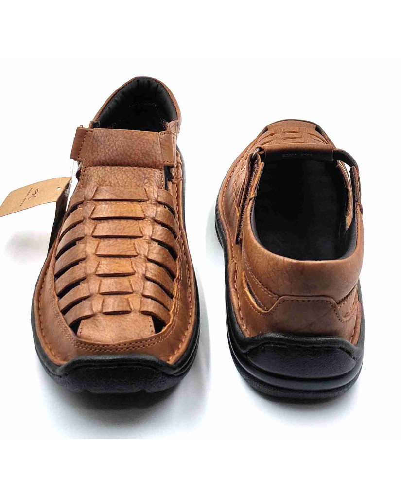 7473: Mardi Gras Tan Roman Sandal