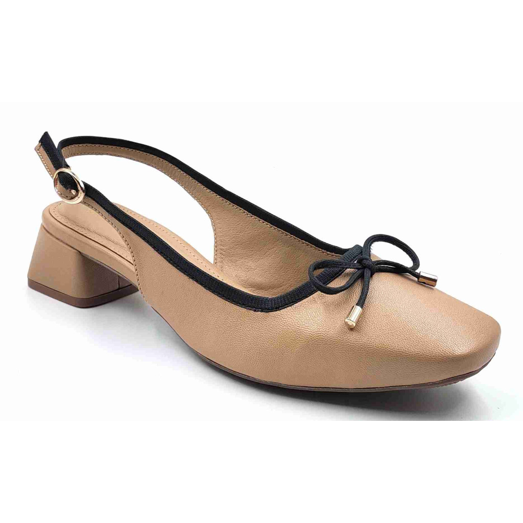 H-13 CHATTI Balujas Women Beige Block Heel Belly