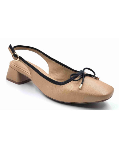 H-13 CHATTI Balujas Women Beige Block Heel Belly