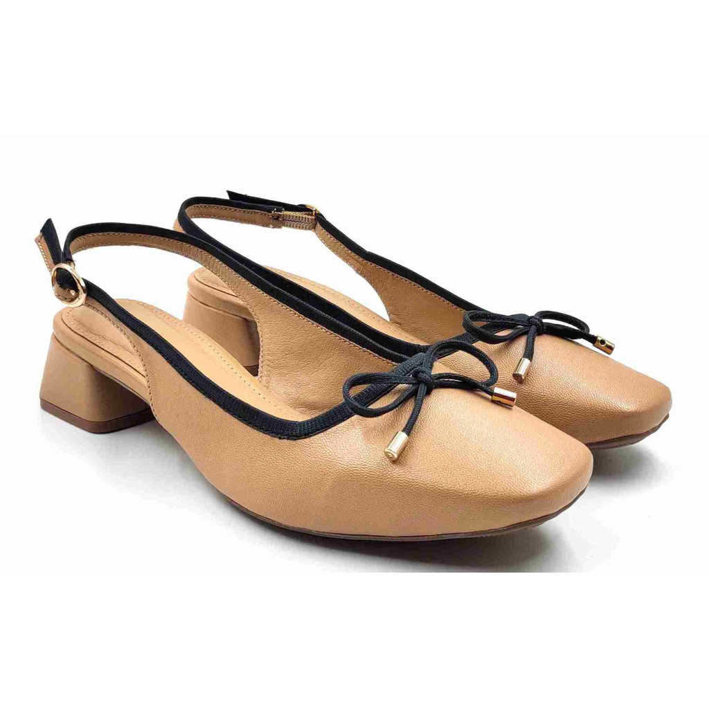 H-13 CHATTI Balujas Women Beige Block Heel Belly