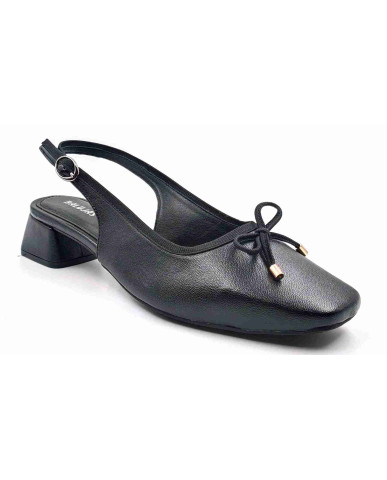 H-13 CHATTI Balujas Women Black Block Heel Belly