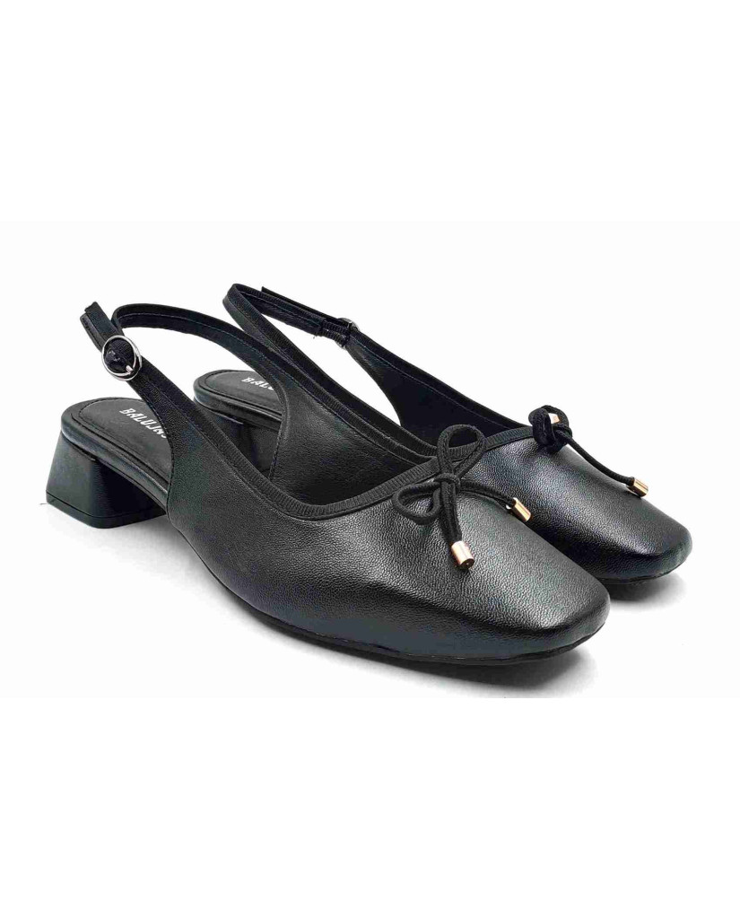 H-13 CHATTI Balujas Women Black Block Heel Belly
