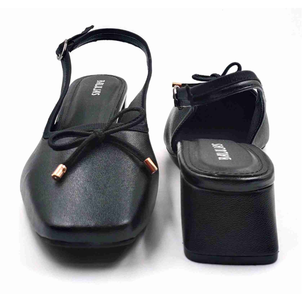 H-13 CHATTI Balujas Women Black Block Heel Belly