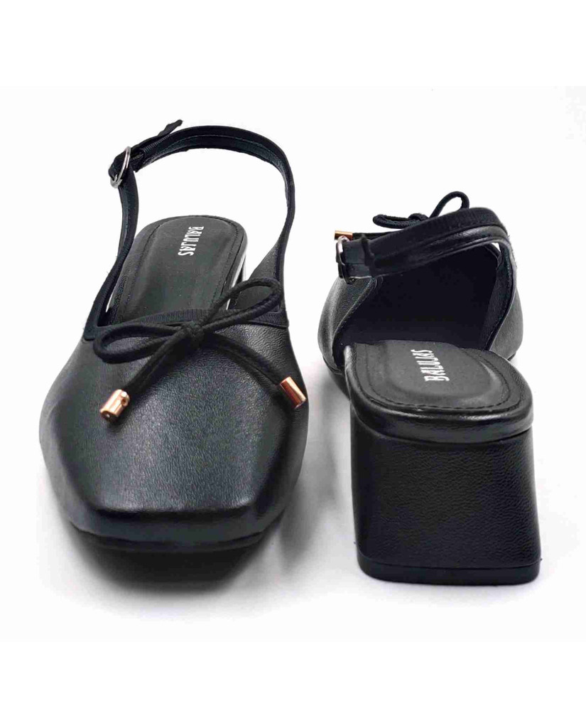 H-13 CHATTI Balujas Women Black Block Heel Belly