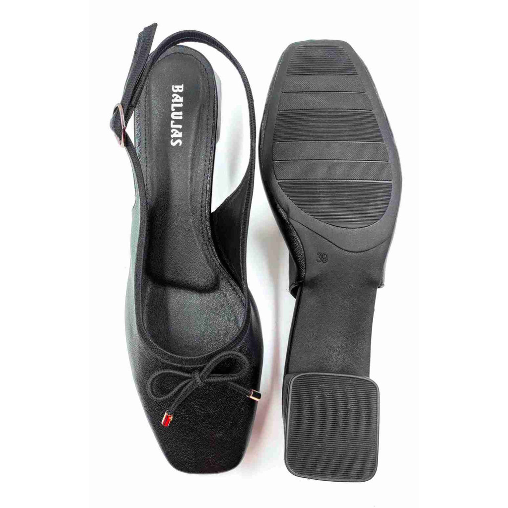H-13 CHATTI Balujas Women Black Block Heel Belly