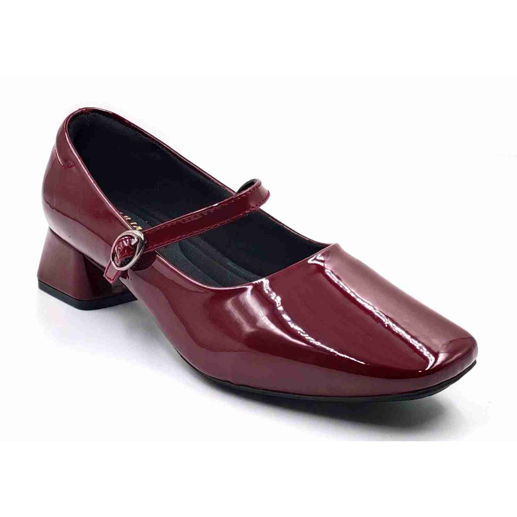 H-13 STRAP Balujas Women Cherry Block Heel Belly