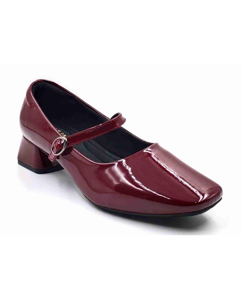 H-13 STRAP Balujas Women Cherry Block Heel Belly