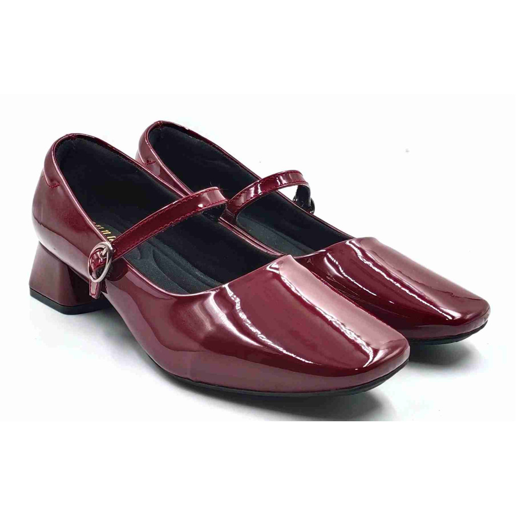 H-13 STRAP Balujas Women Cherry Block Heel Belly